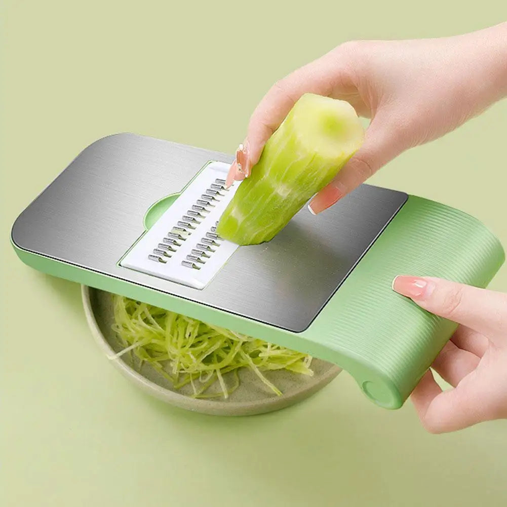 Multifunctional Vegetable Cutter Grater  – 05 Blades Vegetable Cutter (Random Colors)